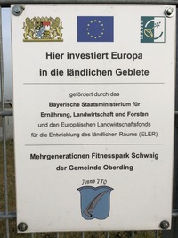 Bewegungspark Schwaig Schild